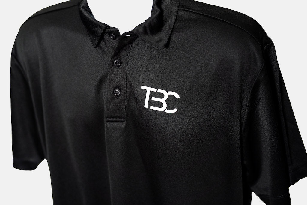TBC-1 Men's Breathable Golf Polo Shirt (Black)