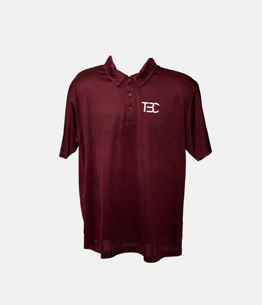 TBC -3 Men's Breathable Performance Polo Shirt (Maroon)