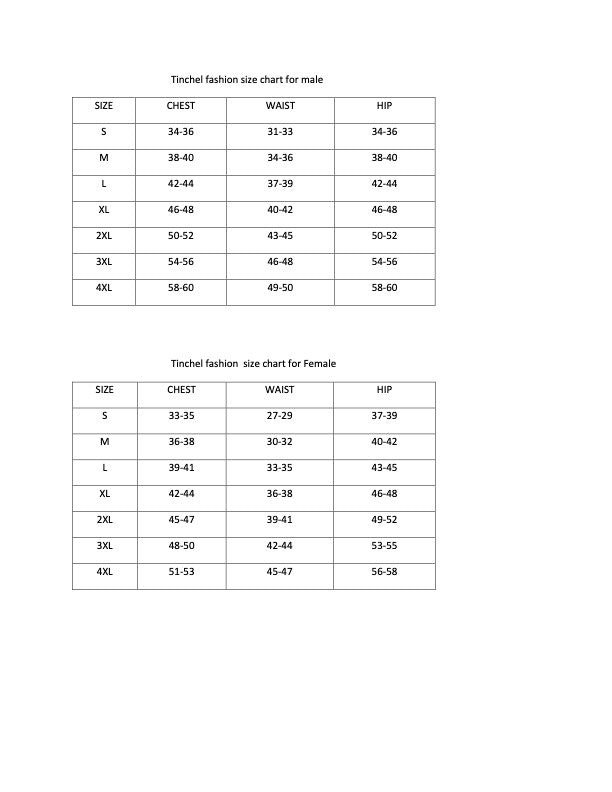 Clothing Chart